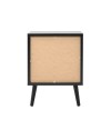 Comodino 2 cassetti con frontali effetto vimini Vienna61A colore nero