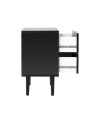 Comodino 2 cassetti con frontali effetto vimini Vienna61A colore nero