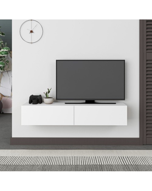 Mobile porta TV sospeso ante a ribalta Francy colore bianco