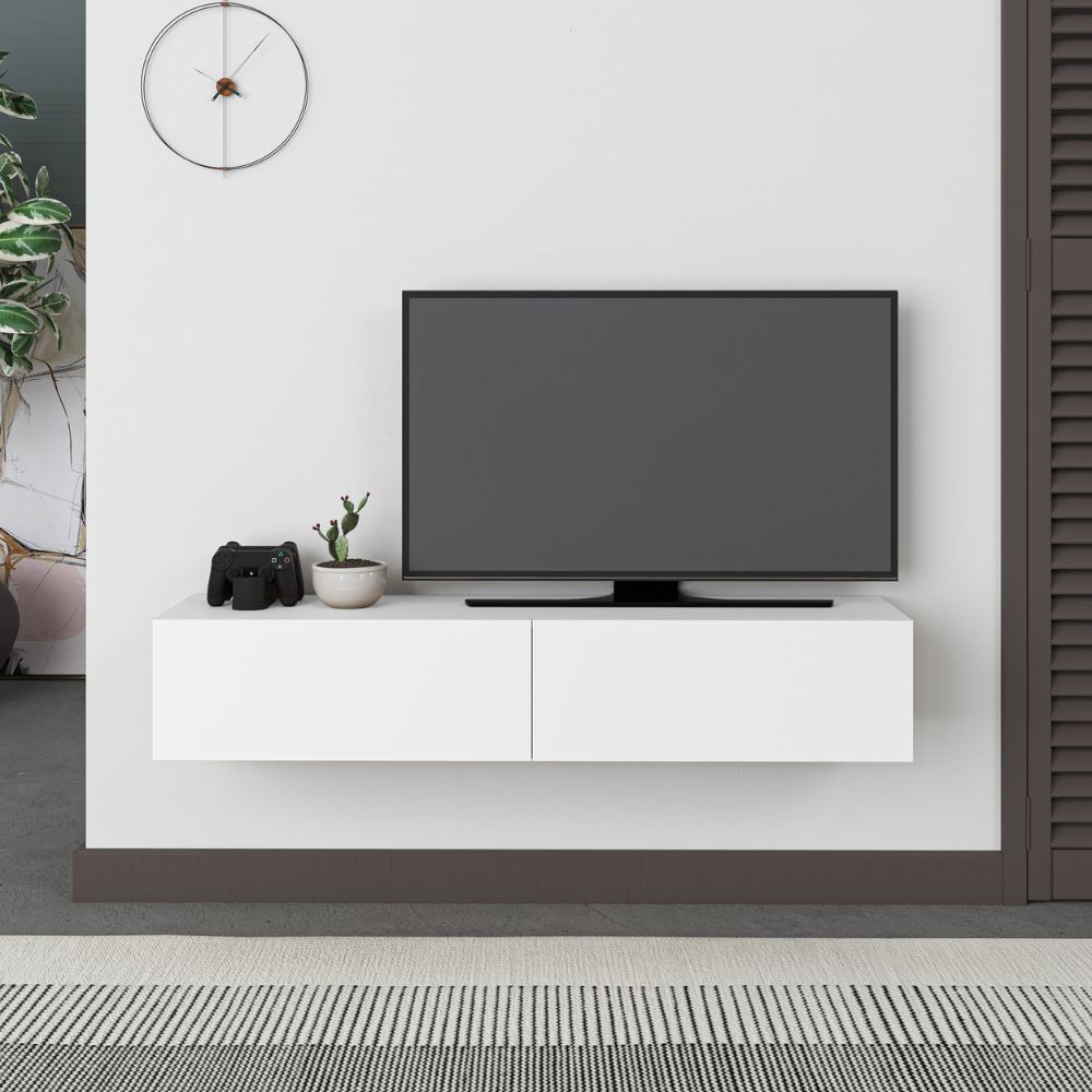 Mobile porta TV sospeso ante a ribalta Francy colore bianco