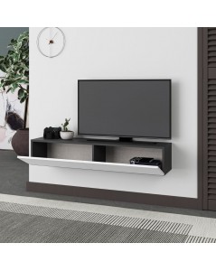 Mobile porta Tv sospeso ante a ribalta Francy colore antracite bianco