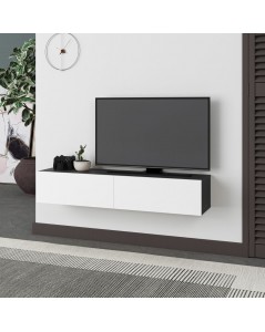 Mobile porta Tv sospeso ante a ribalta Francy colore antracite bianco