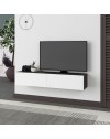 Mobile porta Tv sospeso ante a ribalta Francy colore antracite bianco