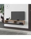 Mobile porta Tv sospeso ante a ribalta Francy colore rovere antracite 135 cm