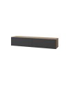 Mobile porta Tv sospeso ante a ribalta Francy colore rovere antracite 135 cm