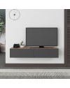 Mobile porta Tv sospeso ante a ribalta Francy colore rovere antracite