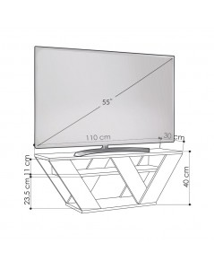 Porta TV Pipralla 110x30x40h Colore Antracite Prezzo