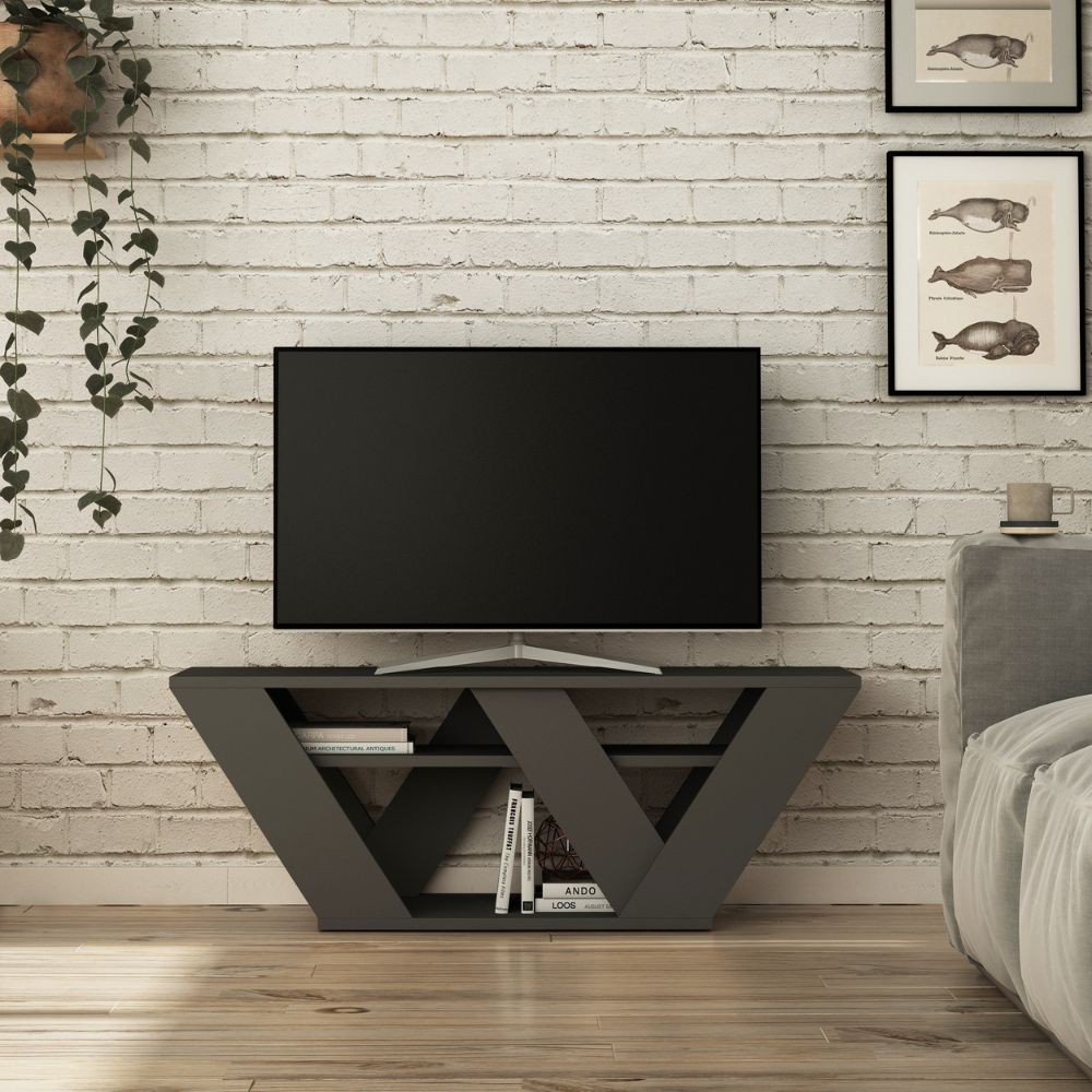 Porta TV Pipralla 110x30x40h colore antracite