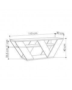 Porta TV Pipralla 110x30x40h Colore Antracite Prezzo