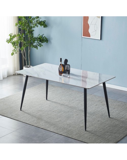 Tavolo rotondo moderno 100x73cm marmo bianco oro Onorato