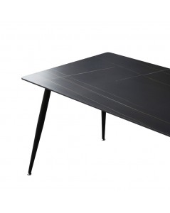 Tavolo Top Ceramica Effetto Marmo Nero Opaco Mila 140x80 Prezzo