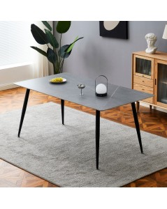 Tavolo Top Ceramica Effetto Marmo Grigio Cemento Mila 160x90 Prezzo