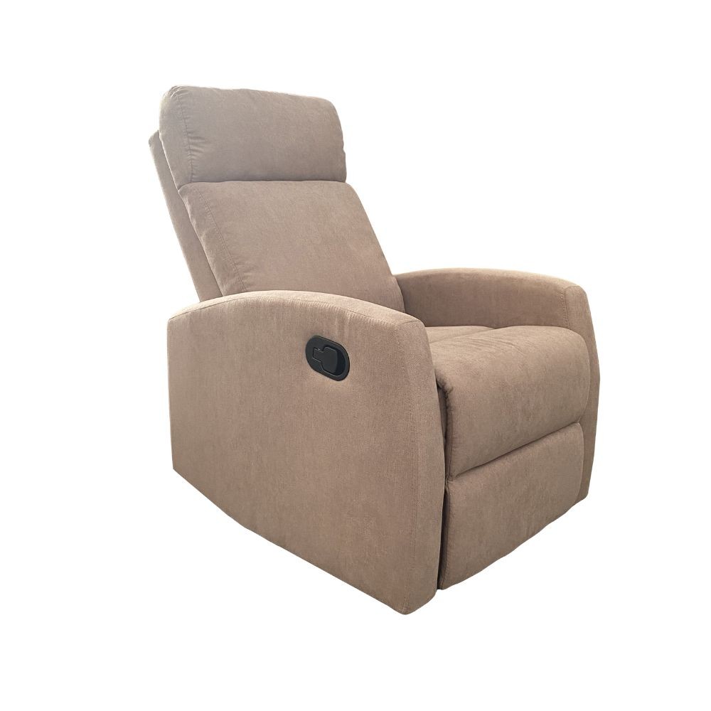 Poltrona relax manuale Giada tessuto colore tortora