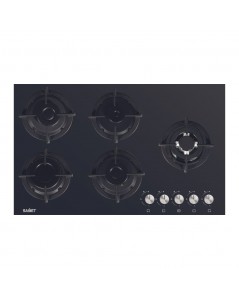 Piano cottura in vetro 5 fuochi Minerva90 Samet colore nero