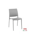 Set 4 Sedia polipropilene Curtis colore bianco