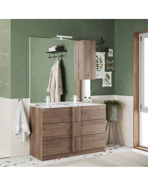 Mobile bagno doppia vasca Salemi120 colore rovere mercure