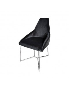 Sedia da pranzo Akustik Simphony velluto colore nero