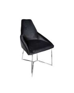 Sedia da pranzo Akustik Simphony velluto colore nero