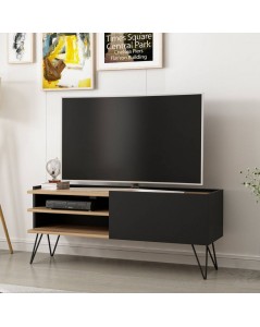 Mobile Porta Tv con anta a ribalta Aral 124 colore nero e noce