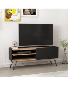 Mobile Porta Tv con anta a ribalta Aral 124 colore nero e noce