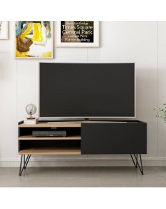 Mobile porta Tv con anta a ribalta Aral 124 colore nero e noce