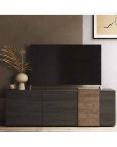 Mobile porta Tv 3 ante Sabry colore titanio rovere mercure