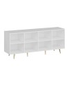 Madia 4 ante Jose 180x47x75h colore bianco particolari oro