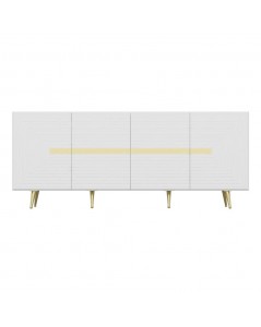 Madia 4 Ante Jose 180x47x75h Colore Bianco Particolari Oro Prezzo