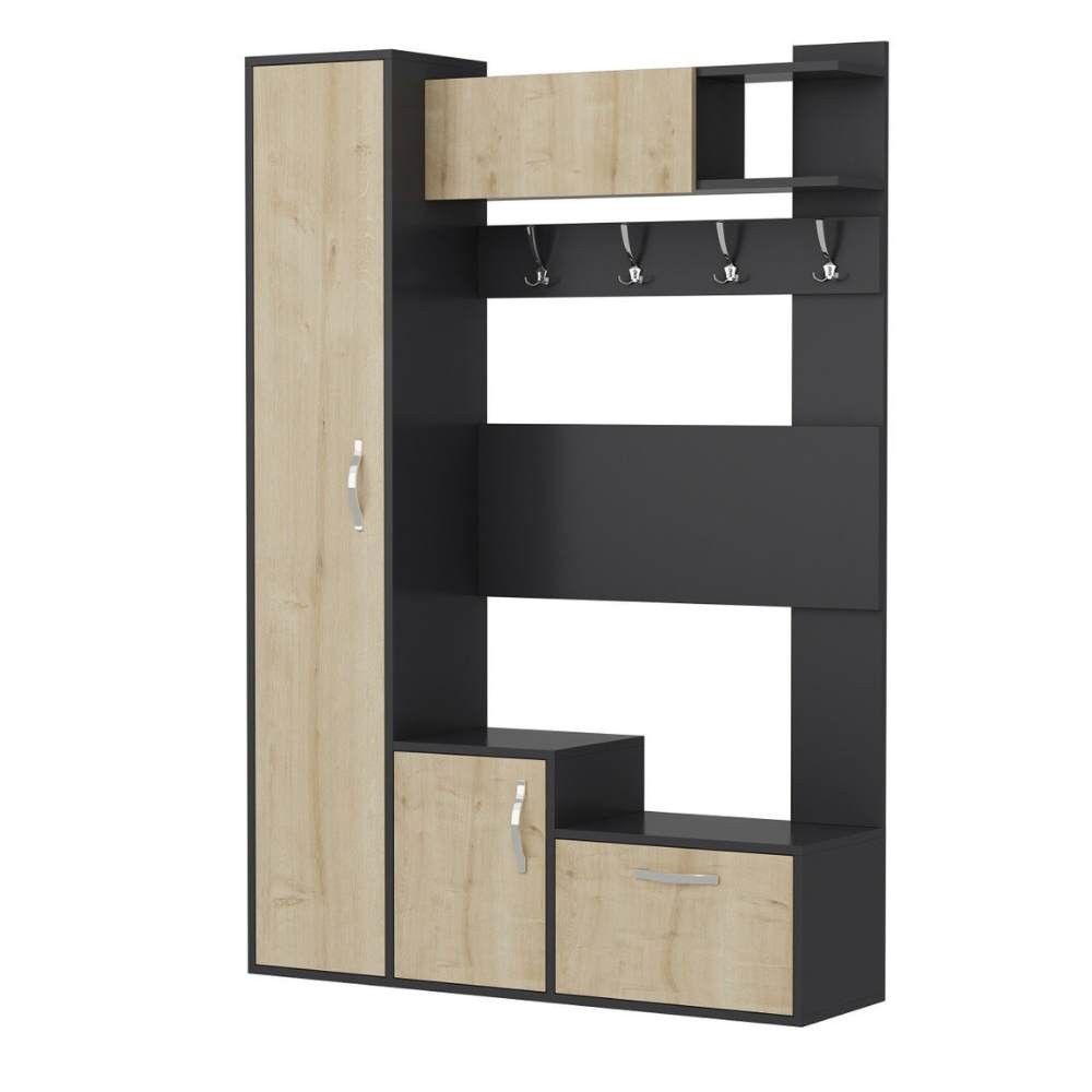 IDMarket - Scarpiera LUIS Armadio A 2 Ante Di Design Industriale