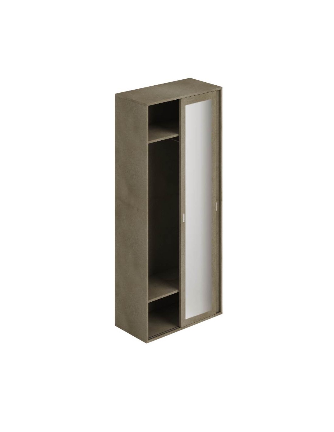 Armadio 150x200h Cm 2 Ante Scorrevoli Con Specchio Nero Listelli Rovere Bayadero 8054040115660