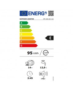 Lavastoviglie libera installazione 14 coperti Hotpoint Ariston HFC2B+26X classe E