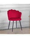 Sedia per soggiorno Omni velluto colore rosso