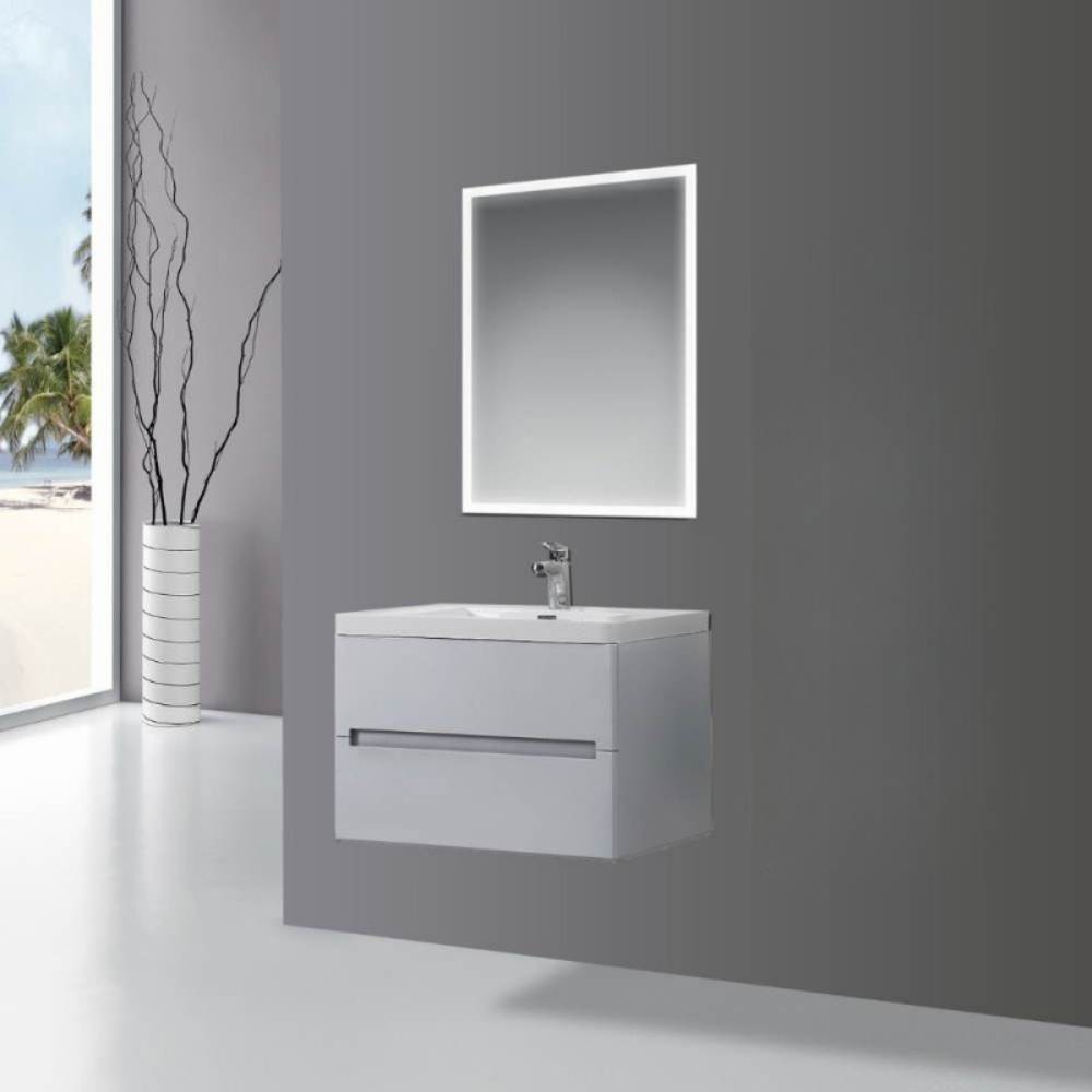 Mobile bagno sospeso Varano 90x48x55 colore grigio chiaro