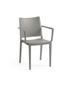 Poltrona polipropilene Mosk colore grigio