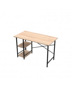 Scrivania struttura in metallo nero e piano rovere sonoma Rimi