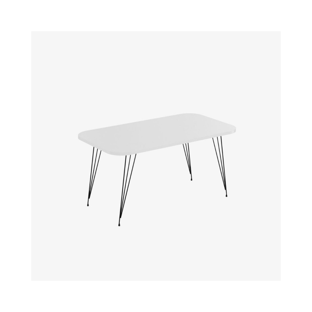 Tavolino comodino di design Elos bianco 25x25x60h sinistro