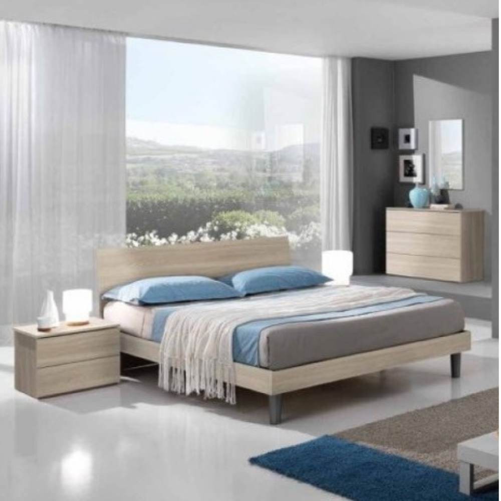 Letto matrimoniale in legno olmo 170x205x88h Manitoba
