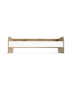 Letto singolo in legno rovere e bianco Gap System