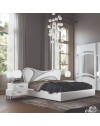 Camera da letto bianco frassinato con decorazioni argento Delia