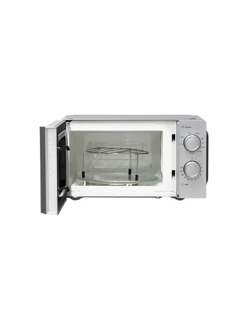 KUMTEL Microonde con Grill / 20 litri / 700 Watt / 6 livelli di  potenza/piatto girevole in vetro (Ø 24,5 cm) / funzione di scongelamento  temporizzato/facile da pulire interno, Argento : : Casa e cucina