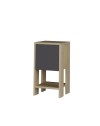 Comodino Ema rovere antracite anta ribalta 30x30x55h