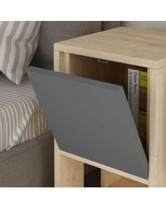 Comodino Ema rovere Antracite Anta Ribalta 30x30x55h Prezzo