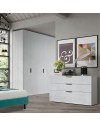 Camera da letto bianco portland e maniglie antracite Follia