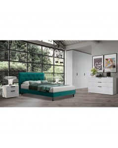 Camera da letto bianco portland e maniglie antracite Follia