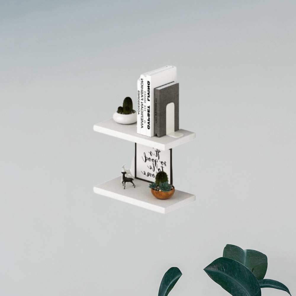 Coppia mensole bianco frassinato 45x23x2,2h LAUME45BI