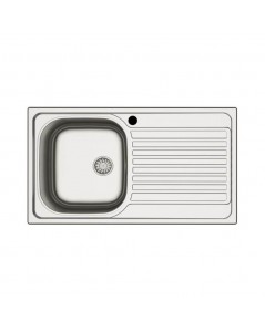 Lavello Incasso Cucina Acciaio 86x50 cm 1 Vasca e Gocciolatoio DX