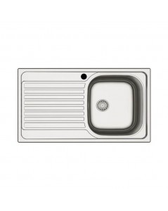 Lavello Incasso Cucina Acciaio 86x50 cm 1 Vasca e Gocciolatoio SX