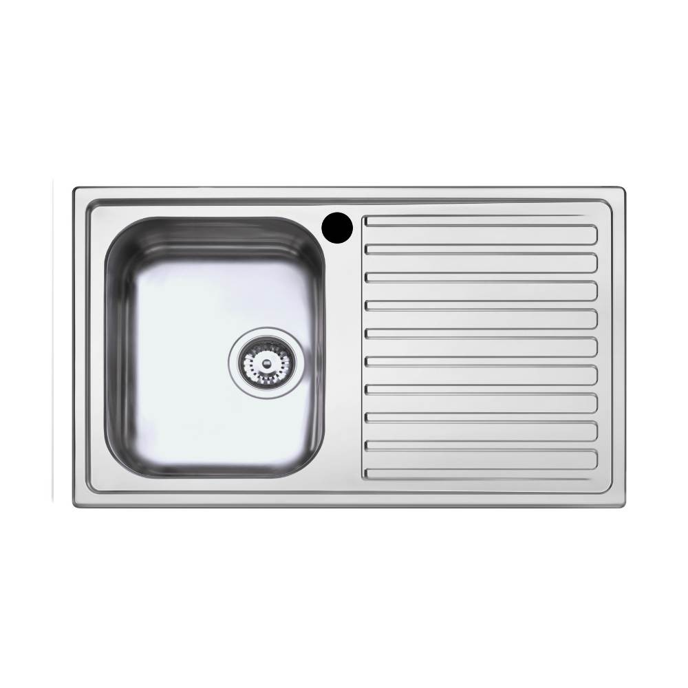 Lavello acciaio inox 1 vasca con gocciolatoio per cucina Lavelli cucine  80x50 cm