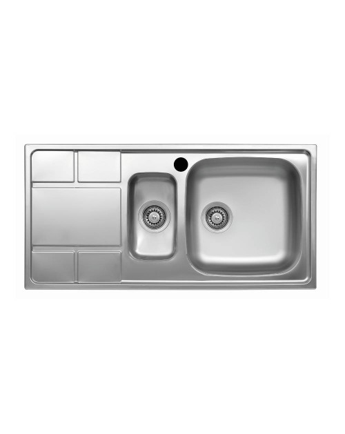 Samet Lavello cucina SAXT332 2 vasche e gocciolatoio sinistro 100x50 cm
