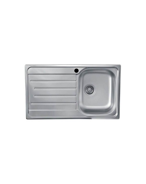 Lavello incasso cucina acciaio 86x50 cm una vasca e gocciolatoio sinistro EX320K